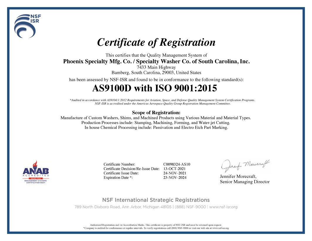 AS9100 certificate