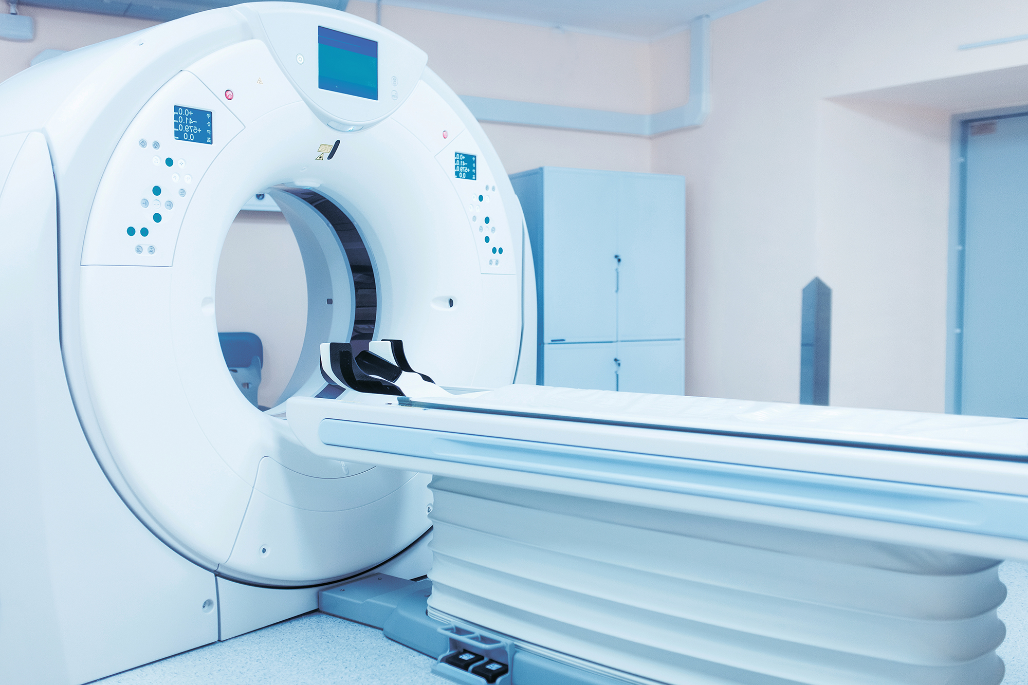 CT machine in a hospital setting